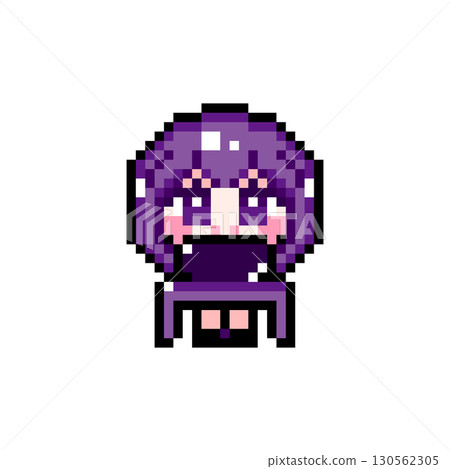 Pixel art character: A short-haired girl using a computer (7) Pixel art character: A short-haired girl using a computer (7) 130562305