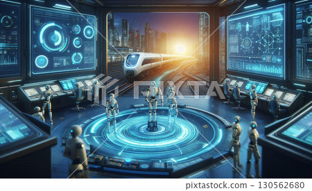 未來交通基礎設施:智慧鐵路控制中心 未來交通基礎設施:智慧鐵路控制中心 130562680