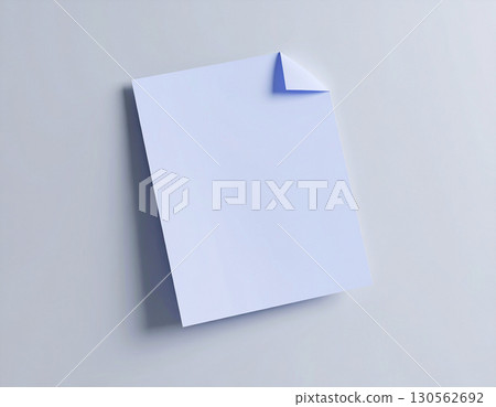 3D document icon with folded corners (minimal design) 130562692