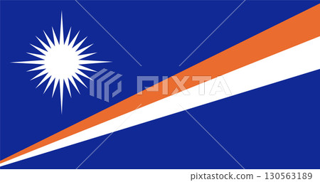 Marshall Islands flag. Official colors and proportions. Marshall Islands flag. Official colors and proportions. 130563189