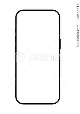 Smartphone frame mockup. Gadget symbol. Device flat front view. Sign for website design, ui, mobile app. Blank smart phone screen template. Mobile phone black icon isolated on white background. Smartphone frame mockup. Gadget symbol. Device flat front view. Sign for website design, ui, mobile app. Blank smart phone screen template. Mobile phone black icon isolated on white background. 130563316