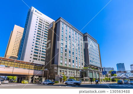 9月8日日本橫濱城市景觀－櫻木町站、休士頓大都會、富士軟體、華盛頓名人堂、Base Gate橫濱關內塔 130563488