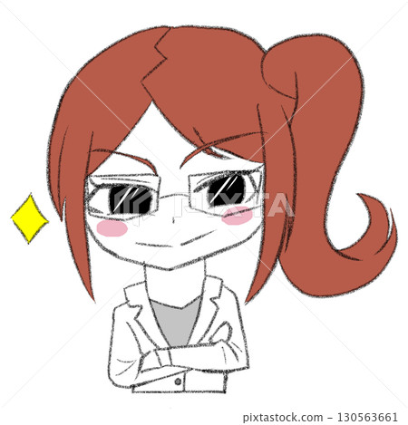 穿白大褂的女孩很自豪 130563661