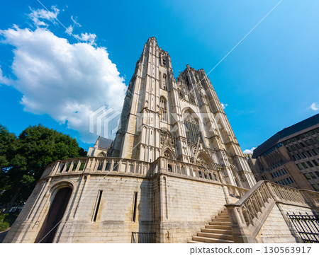 Cathedral of St. Michael and St. Gudula. Brussels, Belgium 130563917
