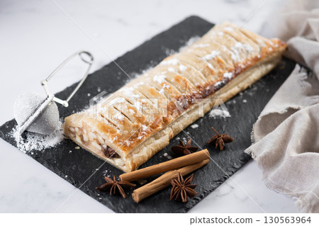 Homemade apple strudel 130563964