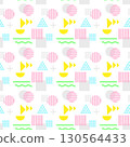 Vivid color Scandinavian style geometric seamless pattern background 130564433