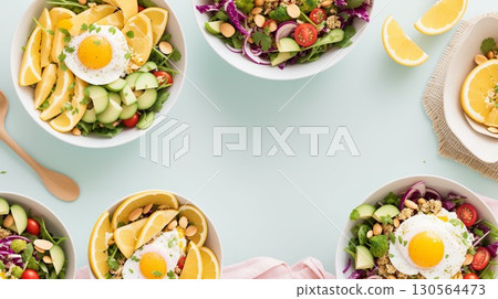 Vegetable and egg breakfast 2 130564473