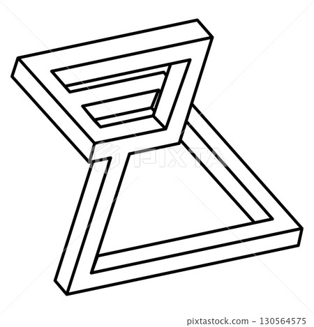 Optical illusion, geometric figure, op art 130564575
