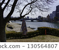Origami Cranes by the River 130564807