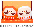 Red and white Daruma 130565052