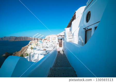 Beautiful morning on the Greek island of Santorini Beautiful morning on the Greek island of Santorini 130565513