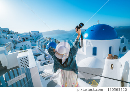 Beautiful morning on the Greek island of Santorini 130565520