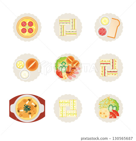 咖啡廳菜單插圖集 4 130565687