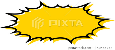 Speech bubble jagged horizontal Speech bubble jagged horizontal 130565752