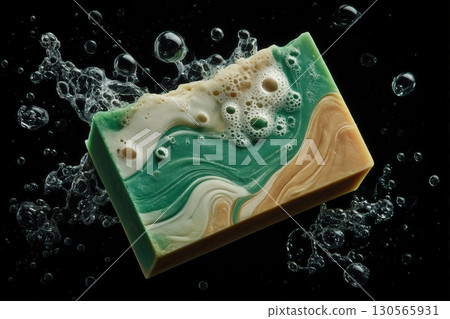 Eco soap. creative product photography 130565931