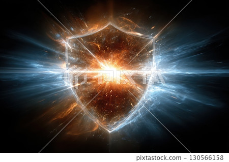 Bright Light Bursting from Secure Lock as Shield in Cosmic Explosion Effect 130566158