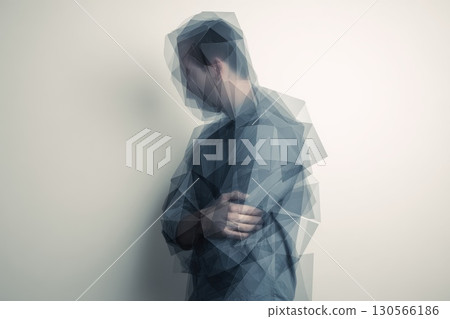 Abstract Geometric Composition with Overlapping Triangular Shapes Abstract Geometric Composition with Overlapping Triangular Shapes 130566186