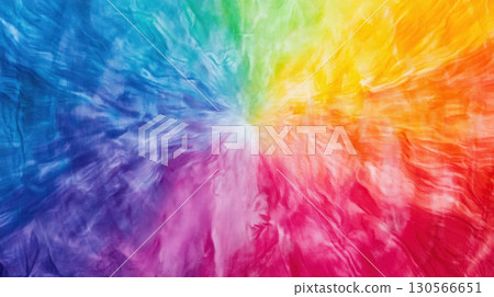 Vibrant rainbow tie dye background with proud expression and blank space 130566651