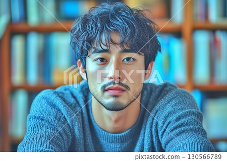 一個忙碌、疲憊、茫然的男人 130566789