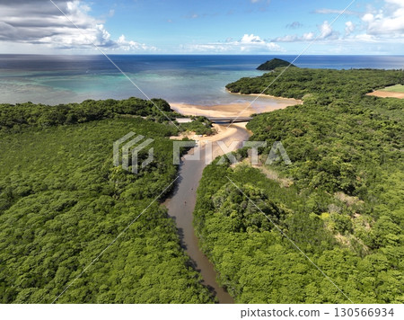 Beautiful scenery spreading across Ishigaki Island, Okinawa Prefecture in summer 130566934