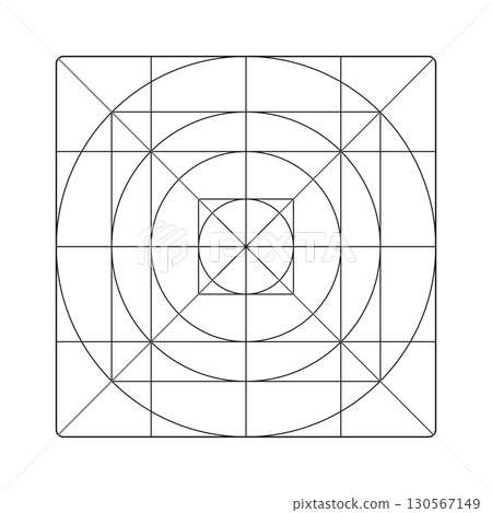 Guide, sizing for application logotype design. App icon size template. Blank, grid for web or mobile system app. Icon grid isolated on a white background. Guide, sizing for application logotype design. App icon size template. Blank, grid for web or mobile system app. Icon grid isolated on a white background. 130567149