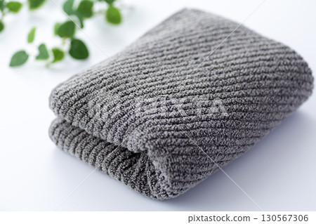 New grey face towel 130567306