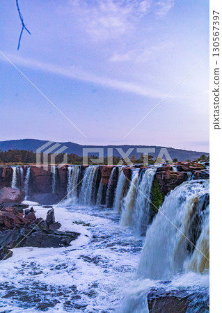 waterfall on the rocks 14 Falls Waterfalls Landscapes Waterscape Thika Town Kiambu County Central Province Kenya East Africa  130567397