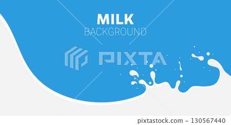 Milk splashes background vector illustration 130567440