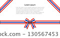 3d stripe ribbon bow with Thailand national flag colors on white background vector illustration 130567453
