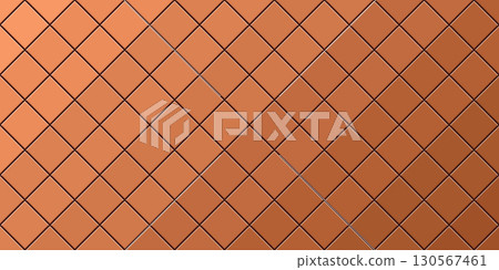 Reddish brown tiles wall texture background vector  illustration 130567461