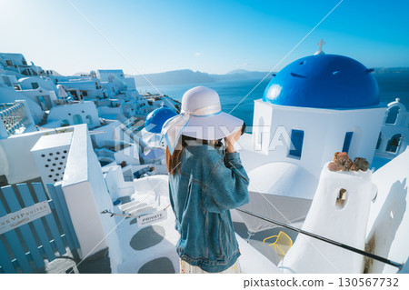 聖托里尼藍色圓頂 130567732