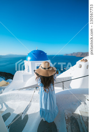 聖托里尼藍色圓頂 130567753