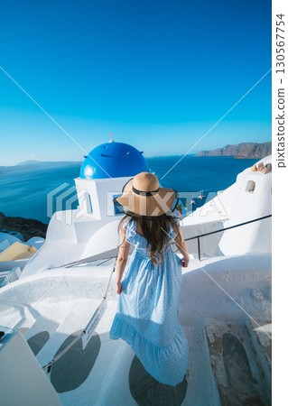 聖托里尼藍色圓頂 130567754