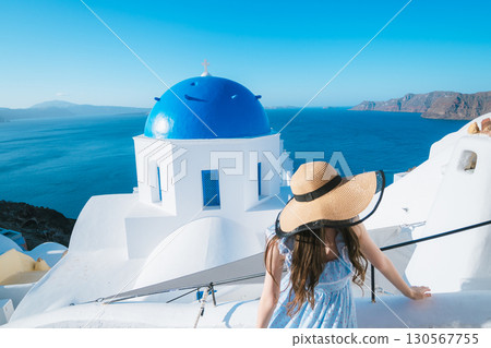 聖托里尼藍色圓頂 130567755