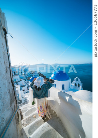 聖托里尼藍色圓頂 130567773