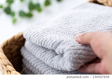 New grey face towel New grey face towel 130567856