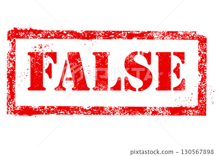 False postage rubber stamp, lies or falsehood threadbare seal, putting a 'false' stamp, vector False postage rubber stamp, lies or falsehood threadbare seal, putting a 'false' stamp, vector 130567898