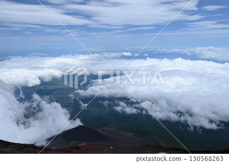 Mount Fuji, climbing, Fujinomiya Route, Shizuoka Prefecture Mount Fuji, climbing, Fujinomiya Route, Shizuoka Prefecture 130568263