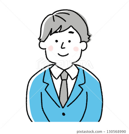 Illustration of a man in a suit Illustration of a man in a suit 130568990