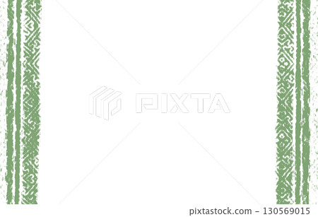 Moss green Ikat style side line frame Moss green Ikat style side line frame 130569015