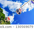 Summer festival lanterns and blue sky 130569079