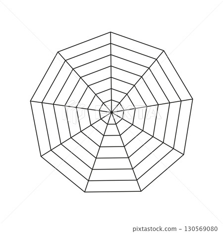 Blank polygon radar chart icon. Radar, spider diagram template. Infographic graph. Spider mesh symbol. Vector illustration. Blank polygon radar chart icon. Radar, spider diagram template. Infographic graph. Spider mesh symbol. Vector illustration. 130569080