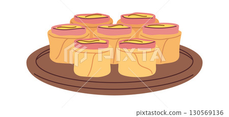 Pancake rolls aesthetic dish design 130569136
