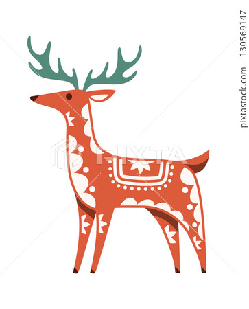 Red Christmas deer holiday animal Red Christmas deer holiday animal 130569147