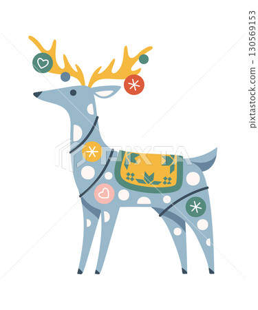 Christmas deer decorative animal design Christmas deer decorative animal design 130569153