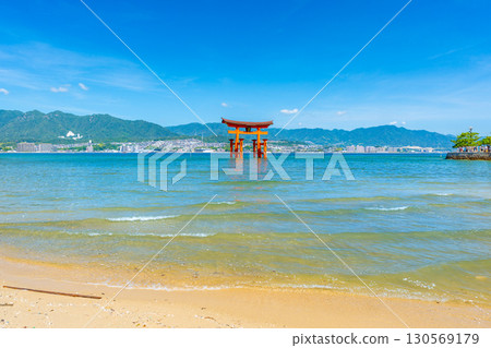 Miyajima in summer, Itsukushima Shrine, Torii 130569179