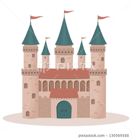 cartoon vector castle cartoon vector castle 130569388