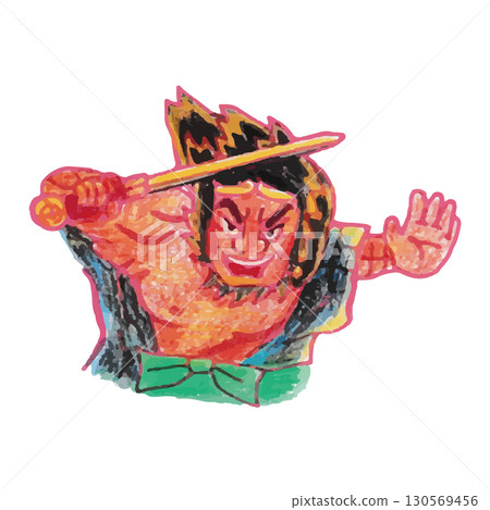 東北地區睡魔祭的可愛插圖 130569456