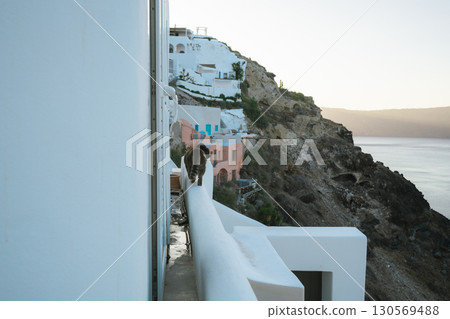 Beautiful landscape of Santorini island in Greece 130569488