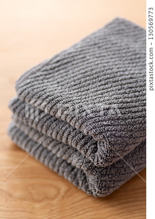 New grey face towel 130569773